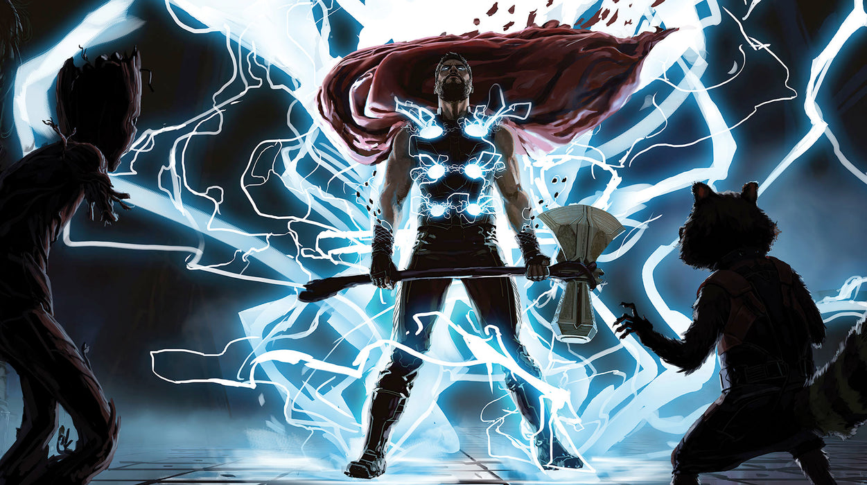 Digitaldruck Vlies Fototapete | Thor God of Thunder | 500 x 280 cm