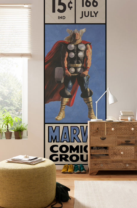 Digitaldruck Vlies Fototapete | Thor Retro Comic Box | 100 x 280 cm