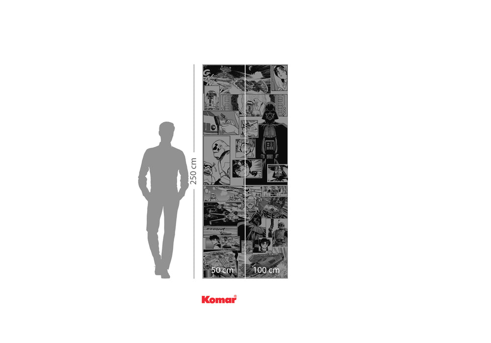 Komar NEU | Digitaldruck Vlies Fototapete - Star Wars Manga Madness - Größe 100 x 250 cm