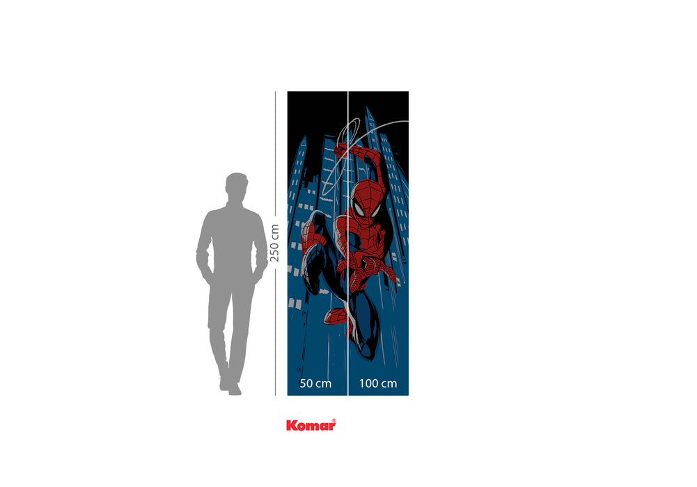 Digitaldruck Vlies Fototapete | Spider | Man Rooftop | Rockin‘ | 100 x 250 cm