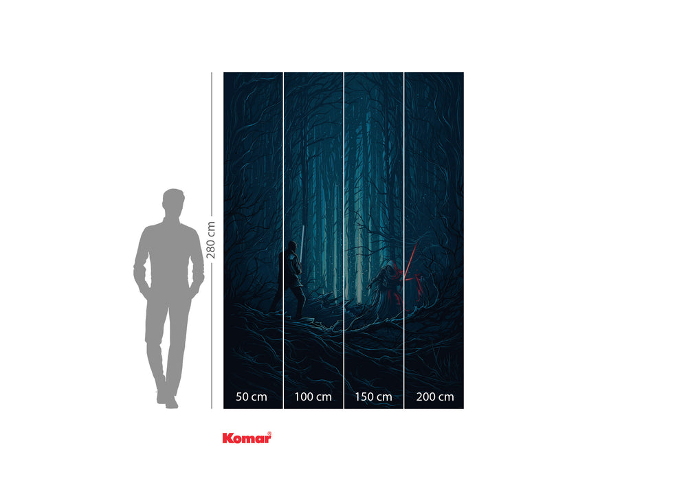 Digitaldruck Vlies Fototapete | Star Wars Wood Fight | 200 x 280 cm
