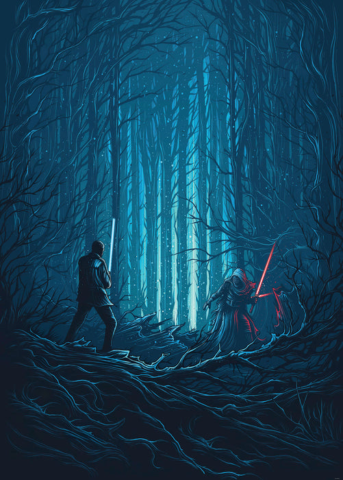 Digitaldruck Vlies Fototapete | Star Wars Wood Fight | 200 x 280 cm