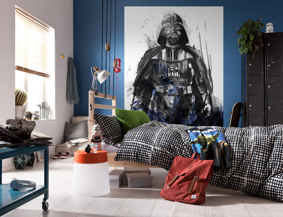 Digitaldruck Vlies Fototapete | Star Wars Watercolor Vader | 200 x 280 cm