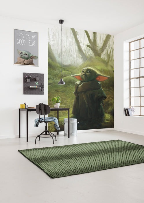 Digitaldruck Vlies Fototapete | Mandalorian Grogu Acrylic | 200 x 280 cm