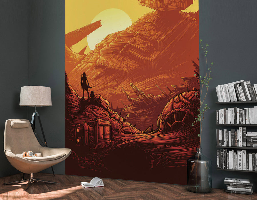 Digitaldruck Vlies Fototapete | Star Wars Jakku Star Destroyer | 200 x 280 cm