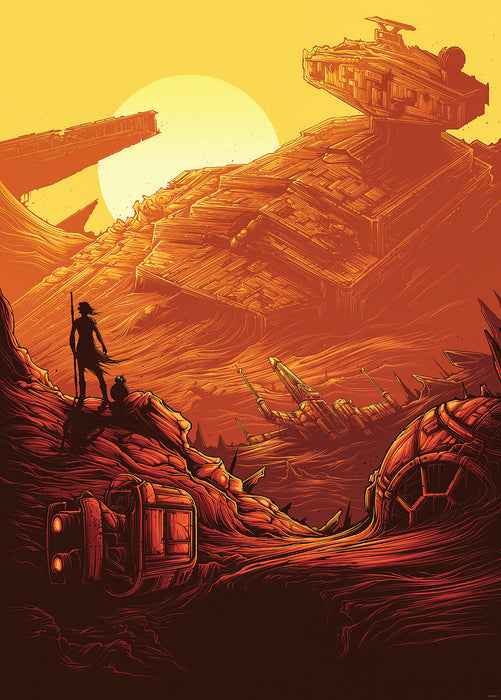 Digitaldruck Vlies Fototapete | Star Wars Jakku Star Destroyer | 200 x 280 cm