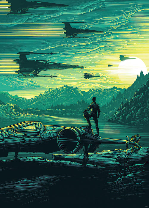 Digitaldruck Vlies Fototapete | Star Wars X | Wing Assault Takodana | 200 x 280 cm