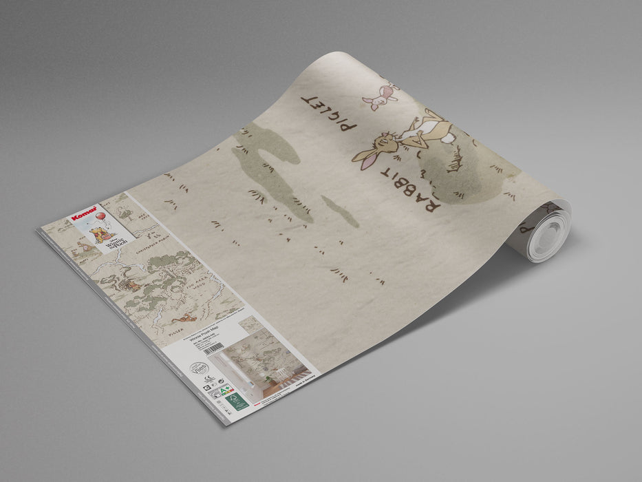 Digitaldruck Vlies Fototapete | Winnie the Pooh Map | 200 x 240 cm