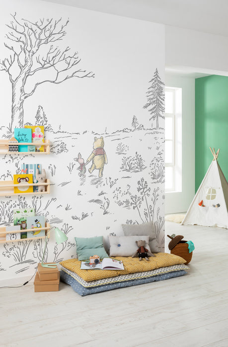 Digitaldruck Vlies Fototapete | Winnie the Pooh Walk | 200 x 280 cm