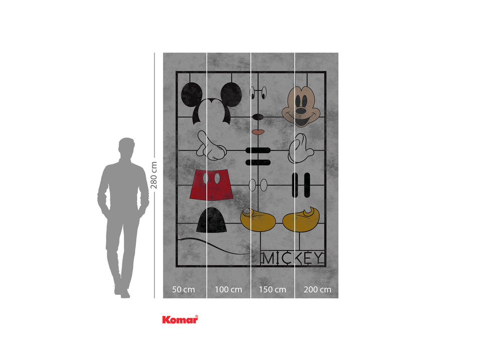Digitaldruck Vlies Fototapete | Mickey Kit | 200 x 280 cm