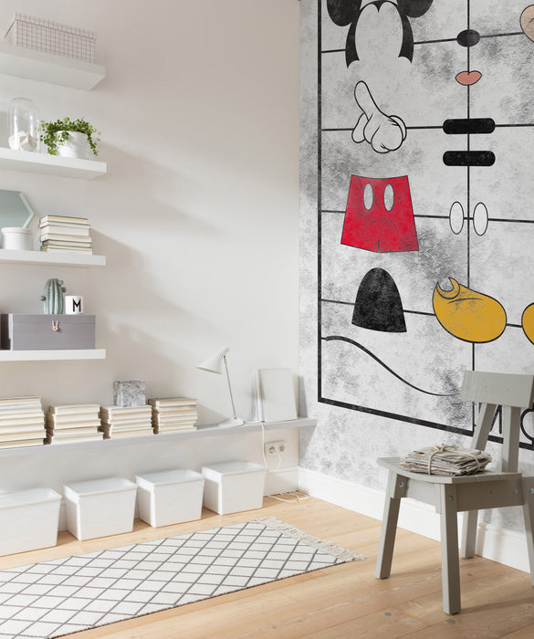 Digitaldruck Vlies Fototapete | Mickey Kit | 200 x 280 cm