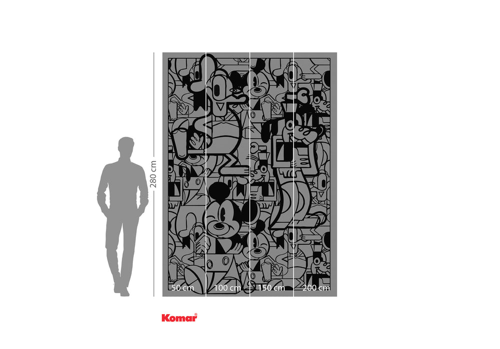 Digitaldruck Vlies Fototapete | Mickey Constructive | 200 x 280 cm