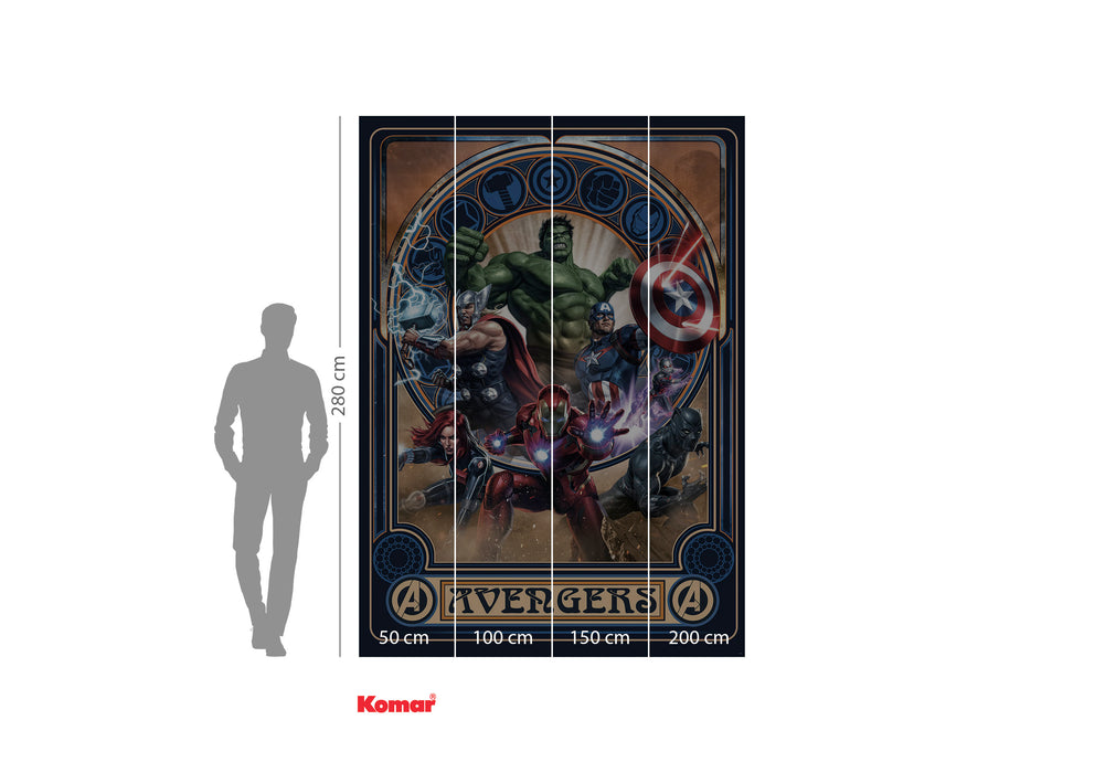 Digitaldruck Vlies Fototapete | Avengers Ornament | 200 x 280 cm