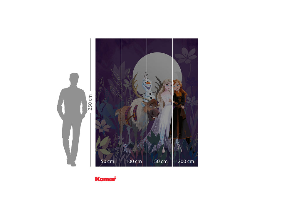 Komar NEU | Digitaldruck Vlies Fototapete - Frozen Full Moon Hike - Größe 200 x 250 cm