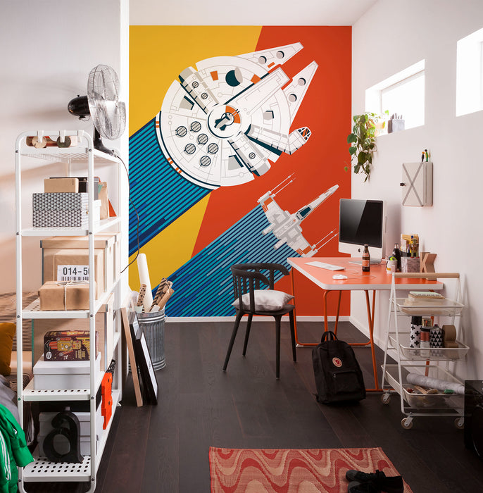 Komar NEU | Digitaldruck Vlies Fototapete - Star Wars Wingman Back to 70´s - Größe 200 x 250 cm