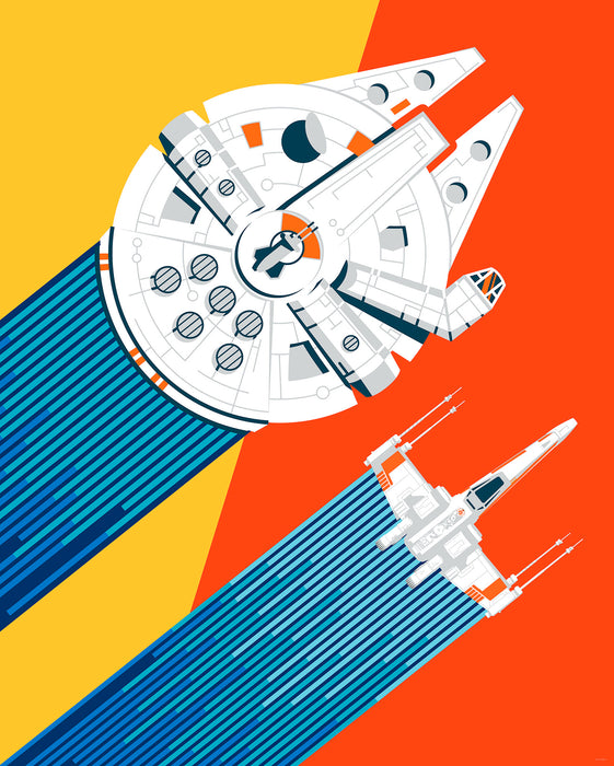 Digitaldruck Vlies Fototapete | Star Wars Wingman Back to 70´s | 200 x 250 cm