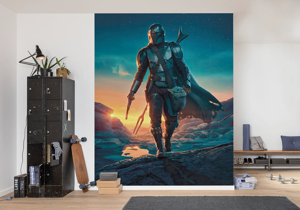 Komar NEU | Digitaldruck Vlies Fototapete - The Mandalorian Gunslingers - Größe 200 x 250 cm