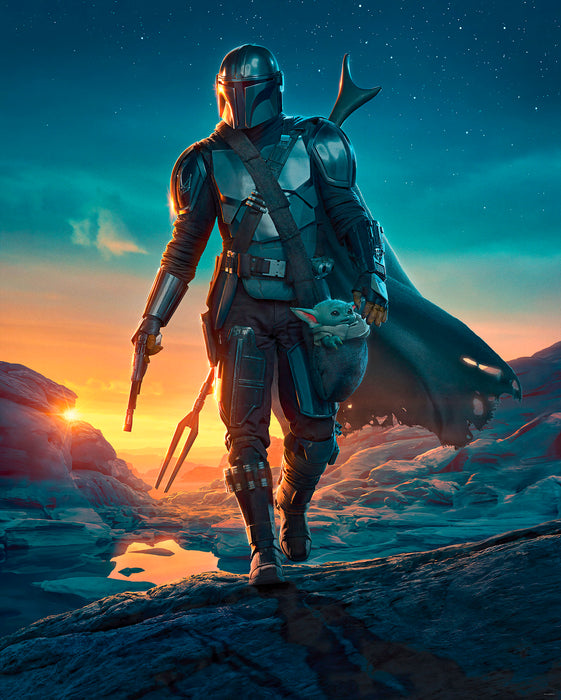 Komar NEU | Digitaldruck Vlies Fototapete - The Mandalorian Gunslingers - Größe 200 x 250 cm