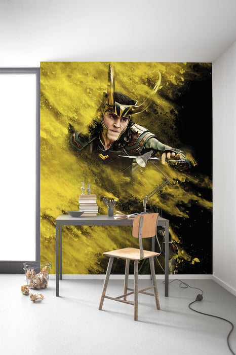 Komar NEU | Digitaldruck Vlies Fototapete - Loki Yellow Dust - Größe 200 x 250 cm