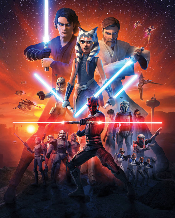 Digitaldruck Vlies Fototapete | Star Wars Clone Wars Mission | 200 x 250 cm
