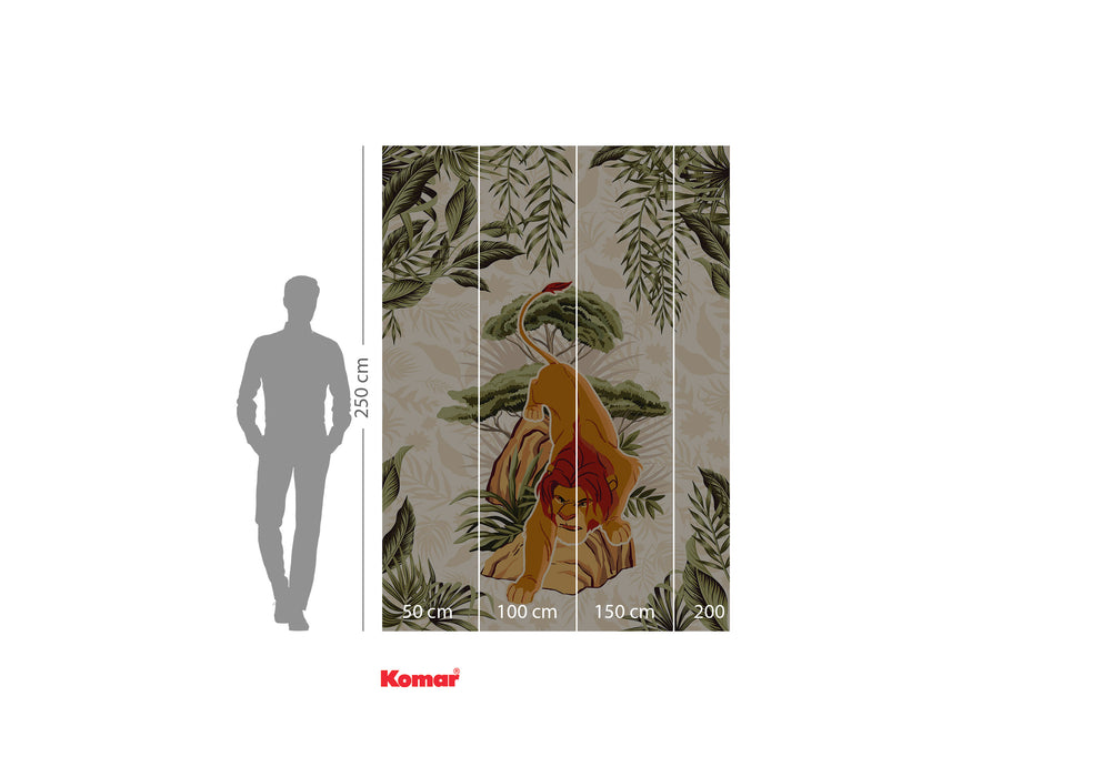 Komar NEU | Digitaldruck Vlies Fototapete - Lion King Long Live The King - Größe 200 x 280 cm
