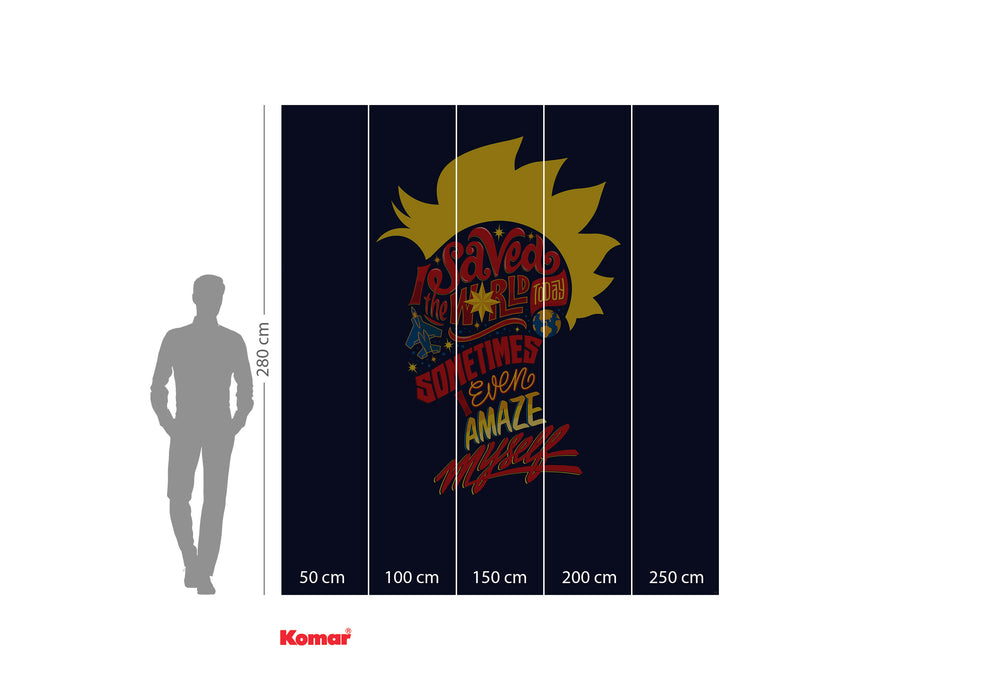 Digitaldruck Vlies Fototapete | Captain Marvel saves the World | 250 x 280 cm