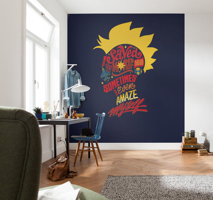 Digitaldruck Vlies Fototapete | Captain Marvel saves the World | 250 x 280 cm