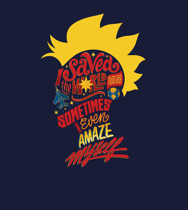 Digitaldruck Vlies Fototapete | Captain Marvel saves the World | 250 x 280 cm