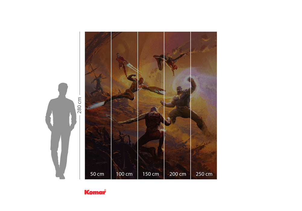 Digitaldruck Vlies Fototapete | Avengers Epic Battle Titan | 250 x 280 cm