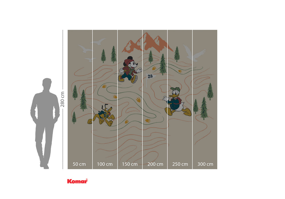 Digitaldruck Vlies Fototapete | Mickey Meets the Mountain | 300 x 280 cm