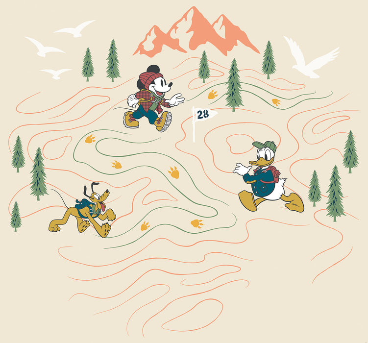 Digitaldruck Vlies Fototapete | Mickey Meets the Mountain | 300 x 280 cm