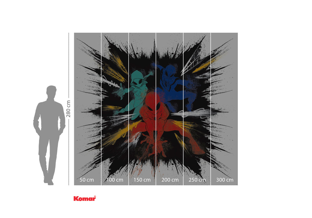Digitaldruck Vlies Fototapete | Spider | Man Color Explosion | 300 x 280 cm