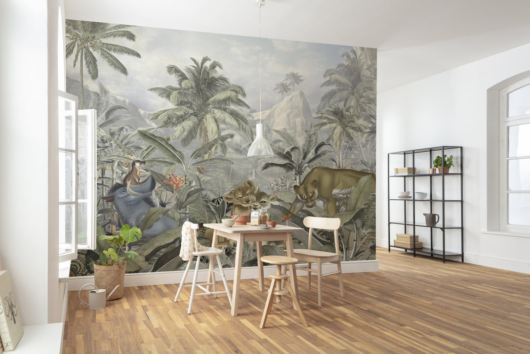 Digitaldruck Vlies Fototapete | Lion King Hills | 300 x 280 cm