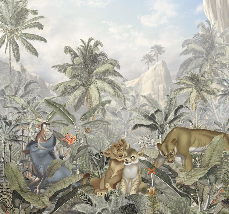 Digitaldruck Vlies Fototapete | Lion King Hills | 300 x 280 cm