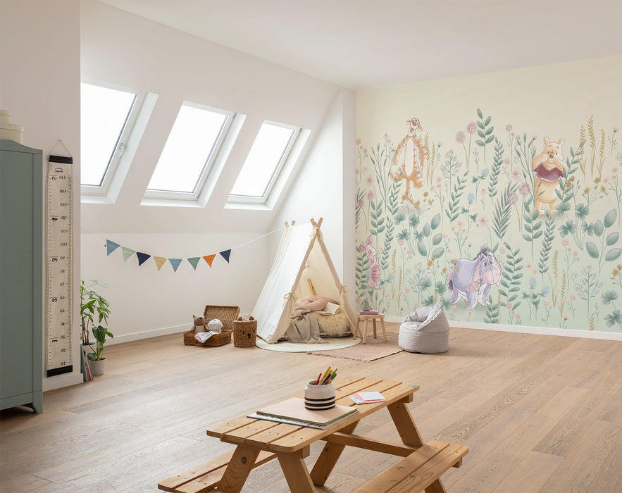 Komar NEU | Digitaldruck Vlies Fototapete - Winnie the Pooh Hide and Seek - Größe 300 x 250 cm