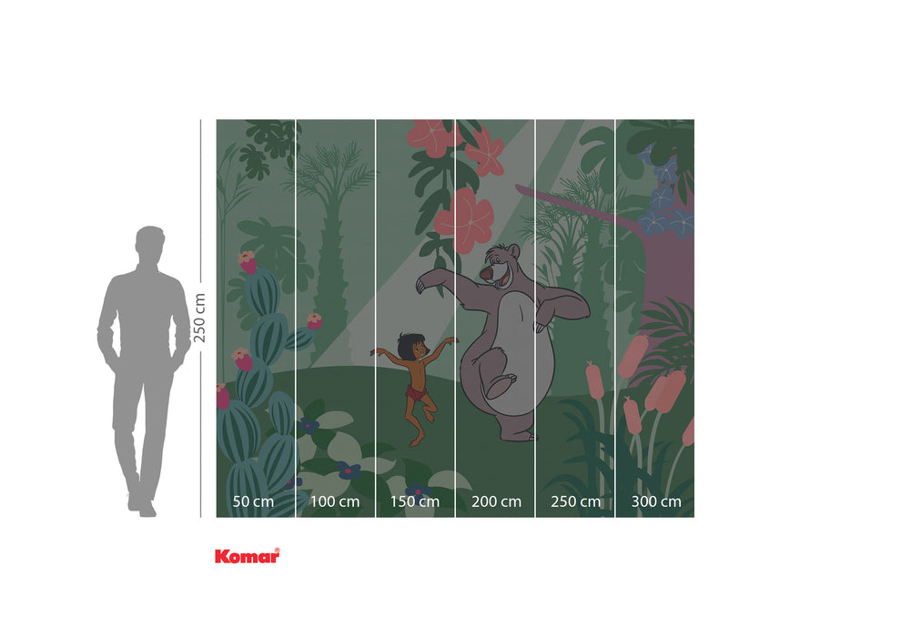 Komar NEU | Digitaldruck Vlies Fototapete - Jungle Book Just Kidding - Größe 300 x 250 cm
