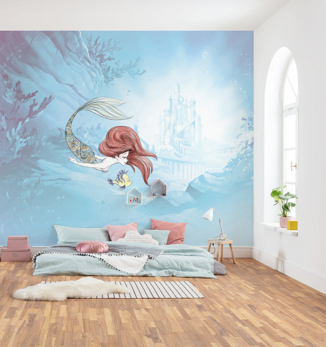 Digitaldruck Vlies Fototapete | Ariel Under the Sea | 300 x 250 cm