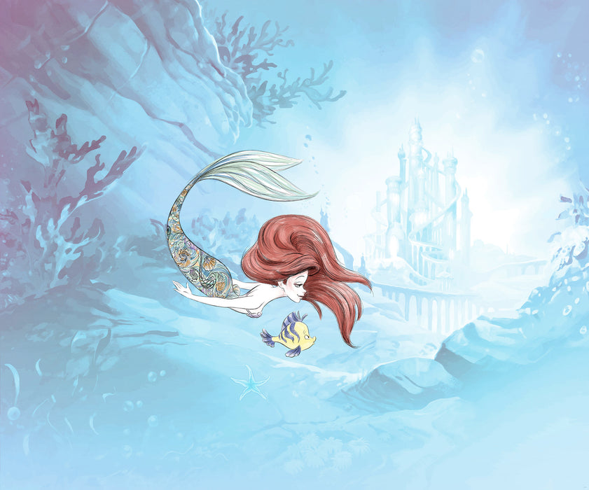 Digitaldruck Vlies Fototapete | Ariel Under the Sea | 300 x 250 cm