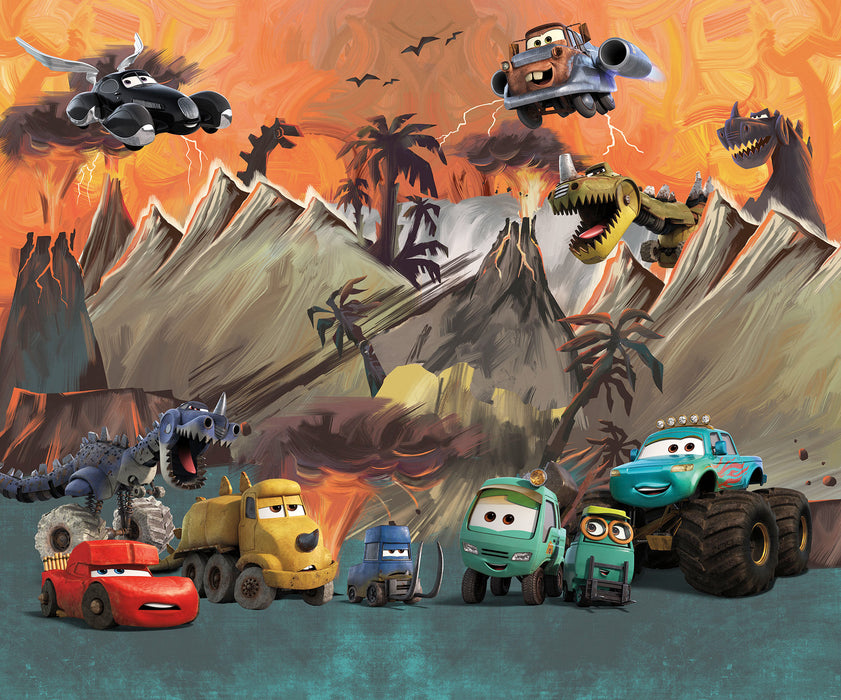 Komar NEU | Digitaldruck Vlies Fototapete - Cars Carosaurus - Größe 300 x 250 cm