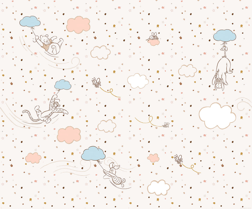 Komar NEU | Digitaldruck Vlies Fototapete - Winnie the Pooh Wind Dance - Größe 300 x 250 cm