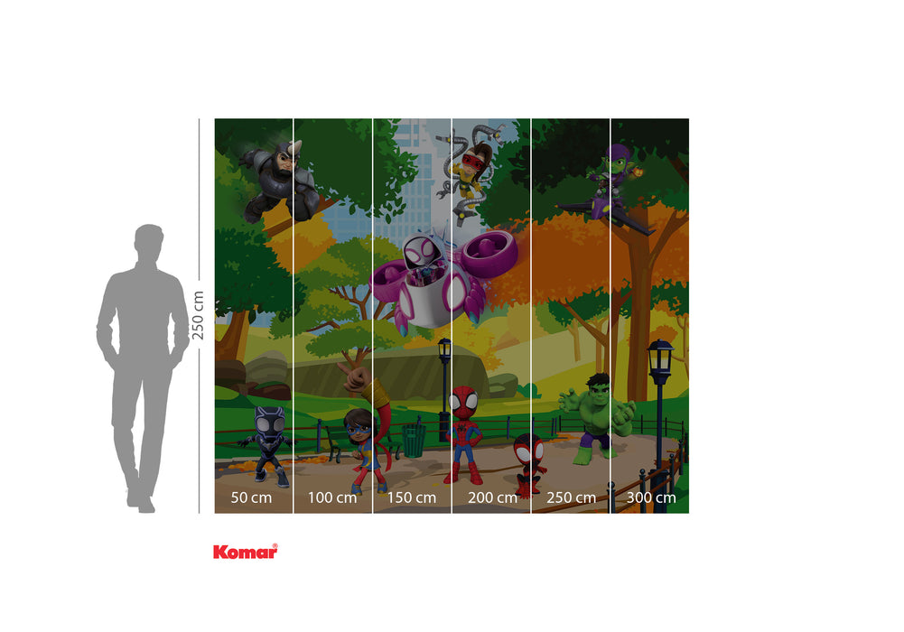 Komar NEU | Digitaldruck Vlies Fototapete - Spidey Scavenger Hunt - Größe 300 x 250 cm