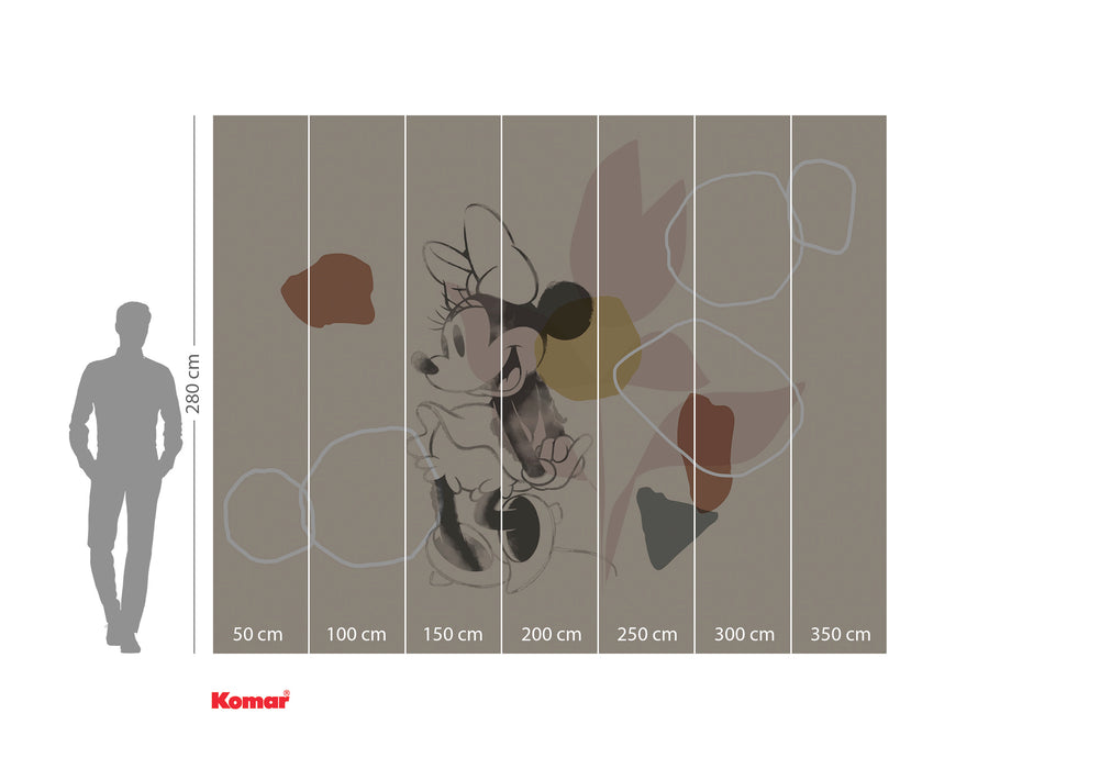 Digitaldruck Vlies Fototapete | Minnie Soft Shapes | 350 x 280 cm