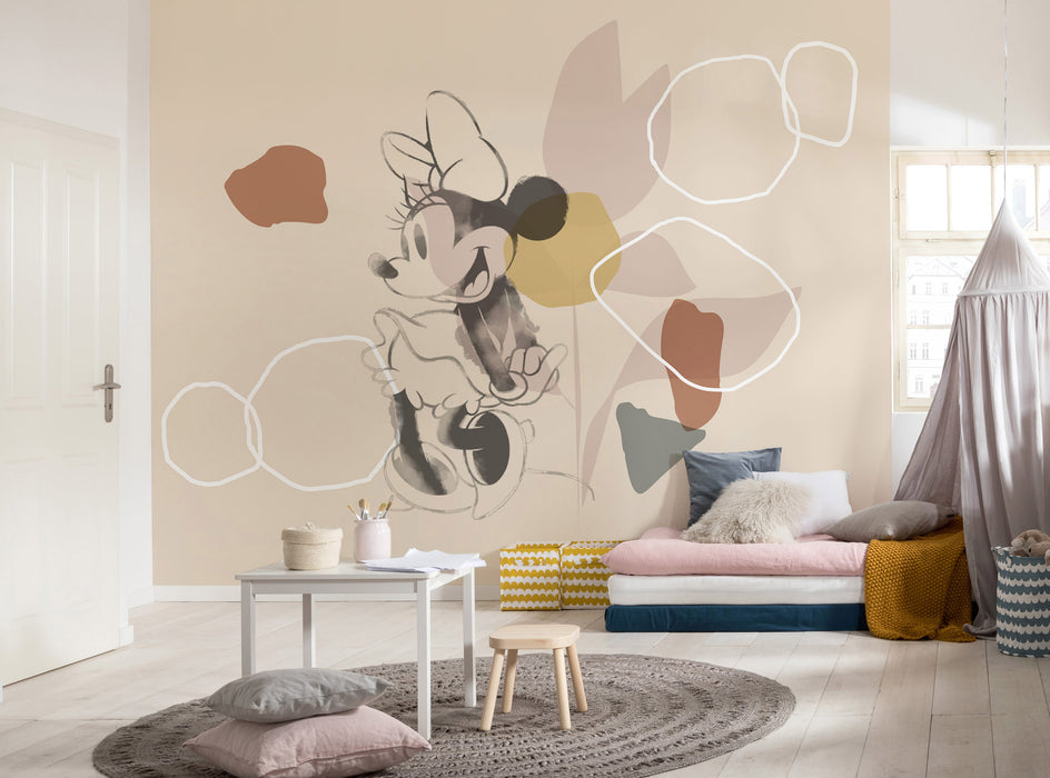 Digitaldruck Vlies Fototapete | Minnie Soft Shapes | 350 x 280 cm