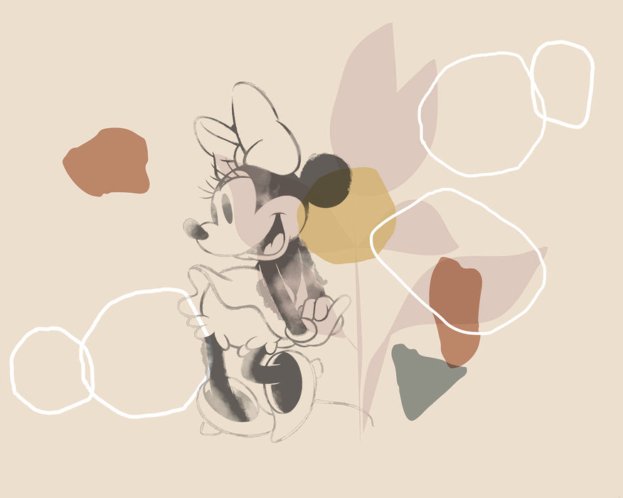 Digitaldruck Vlies Fototapete | Minnie Soft Shapes | 350 x 280 cm