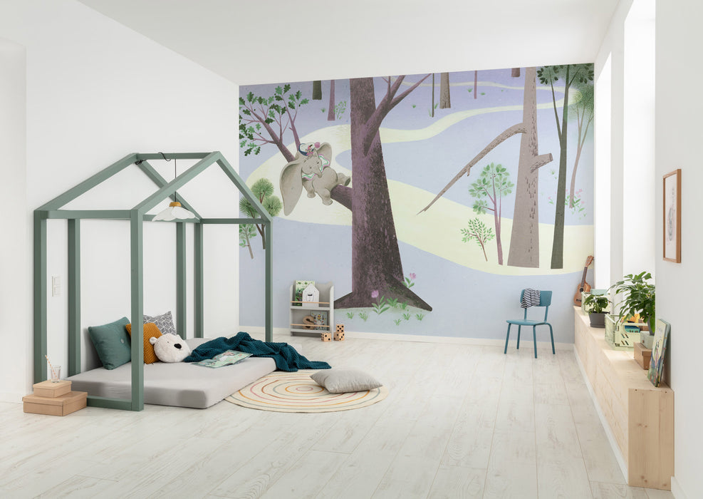 Digitaldruck Vlies Fototapete | Dumbo Sleep on Tree | 400 x 280 cm
