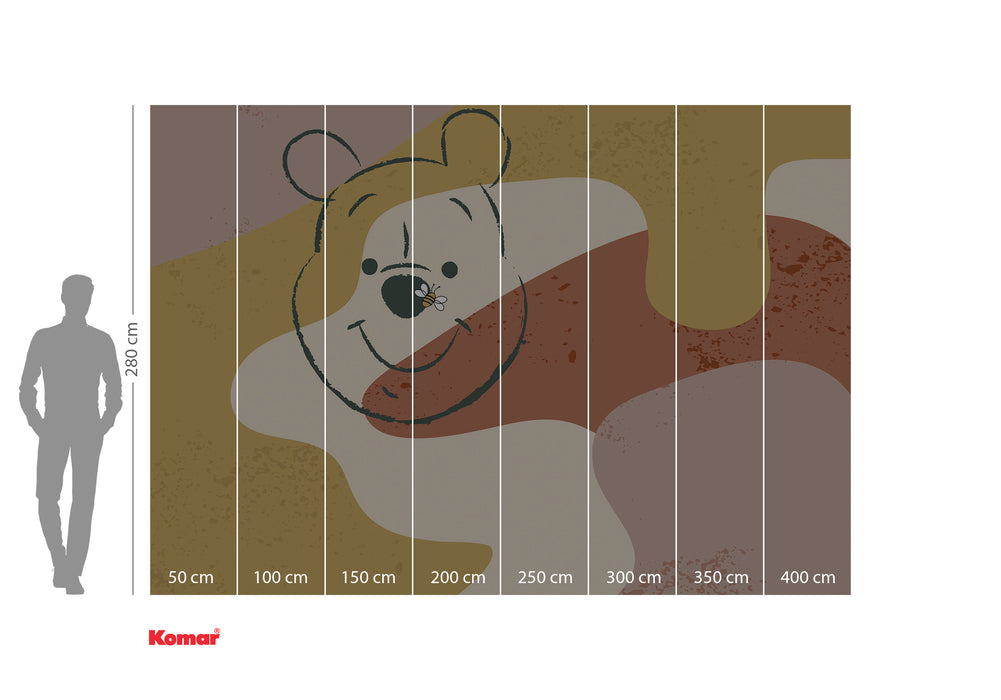 Digitaldruck Vlies Fototapete | Winnie the Pooh Bee | 400 x 280 cm
