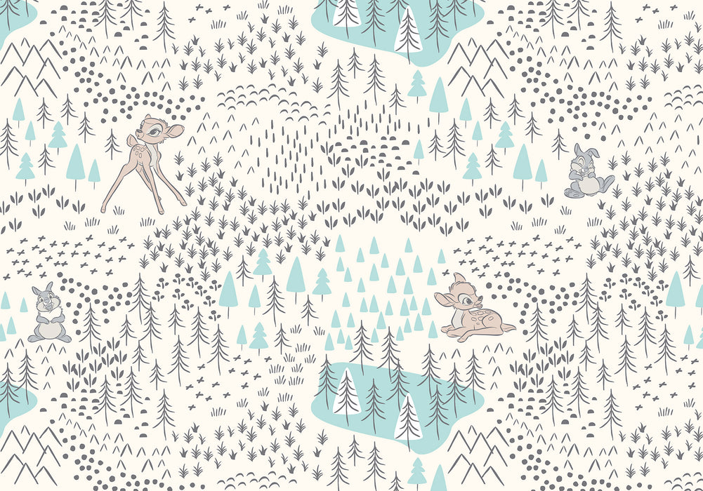 Digitaldruck Vlies Fototapete | Bambi Woodland | 400 x 280 cm