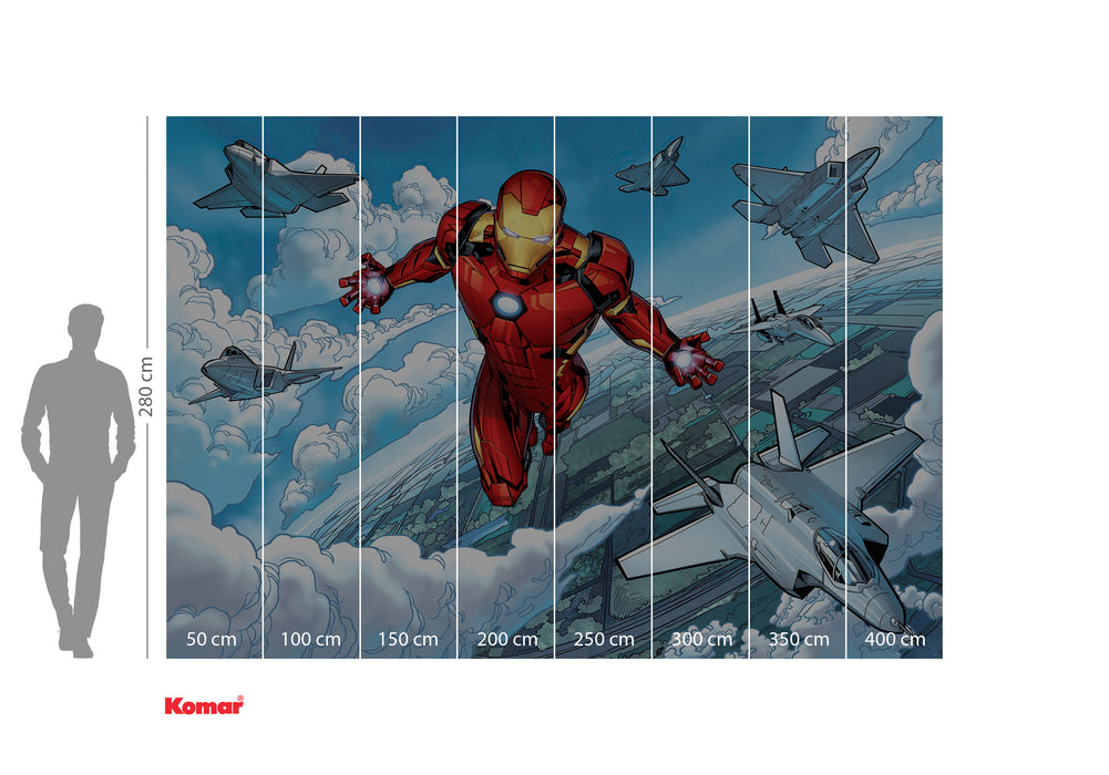 Digitaldruck Vlies Fototapete | Iron Man Flight | 400 x 280 cm