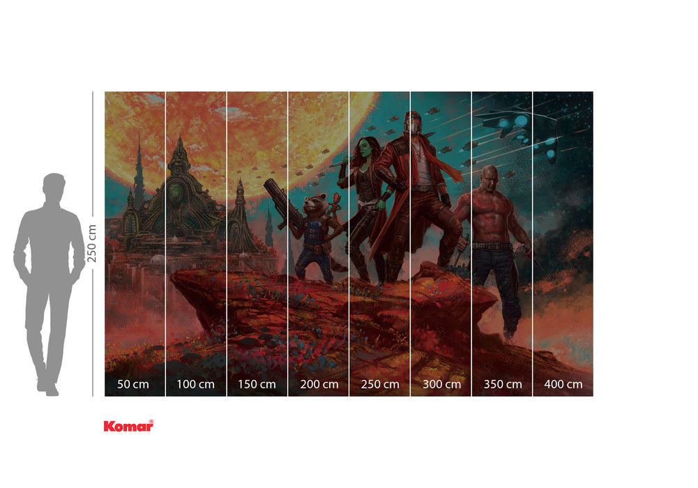 Komar NEU | Digitaldruck Vlies Fototapete - Guardians of the Galaxy Panorama - Größe 400 x 250 cm