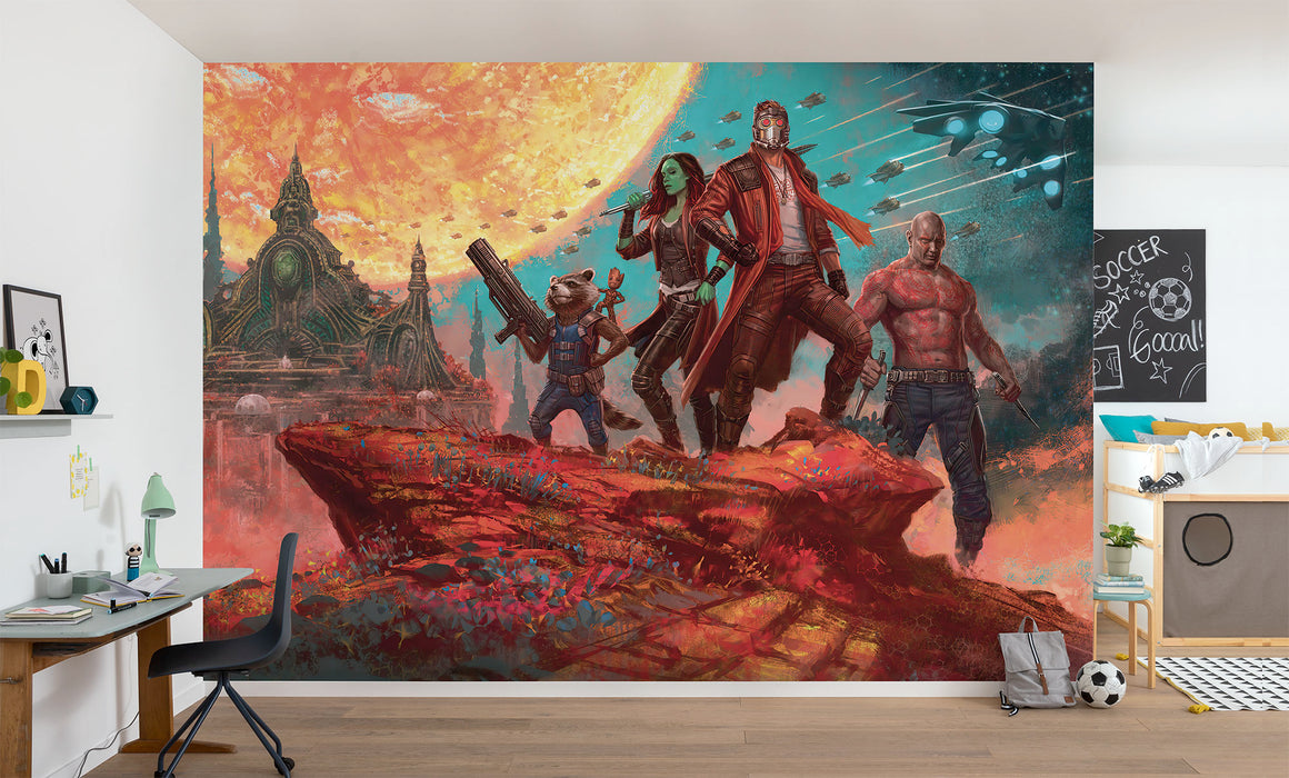 Komar NEU | Digitaldruck Vlies Fototapete - Guardians of the Galaxy Panorama - Größe 400 x 250 cm